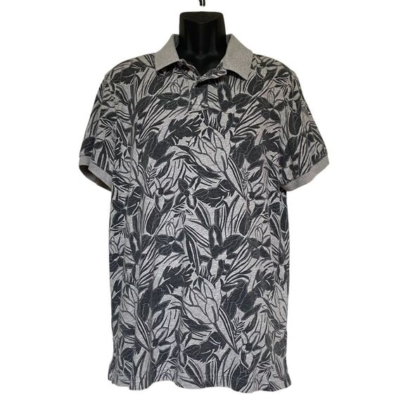 Aeropostale Rainforest Floral Polo Shirt Gray Sz XL - Picture 12 of 12